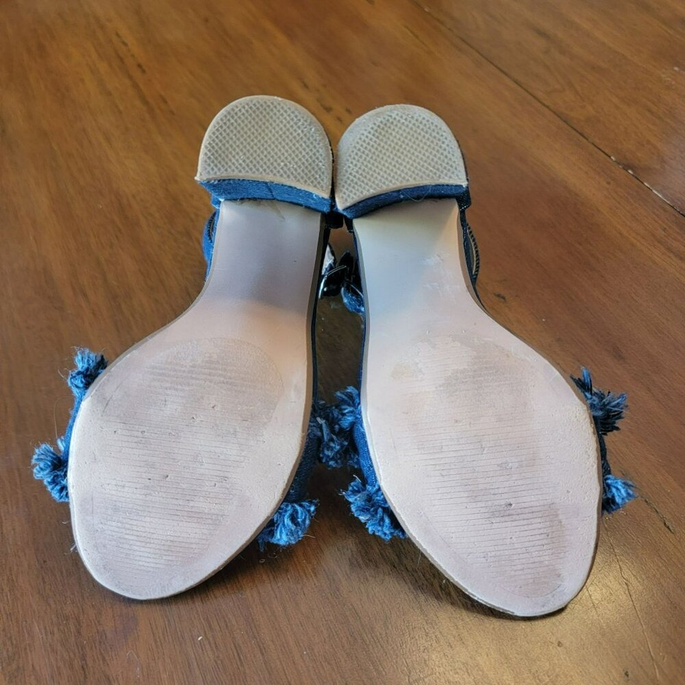 Steve Madden Carson Block Heel, Women 5M, Denim Blue, 4" Heel, EUC - Picture 4 of 7